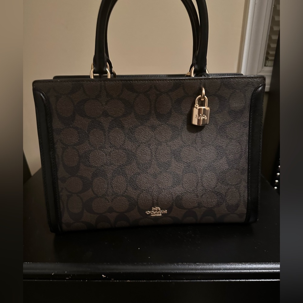 Brown Coach Top Handle Purse